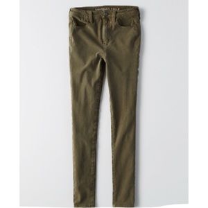 American Eagle Super Stretch Olive Green Jeans